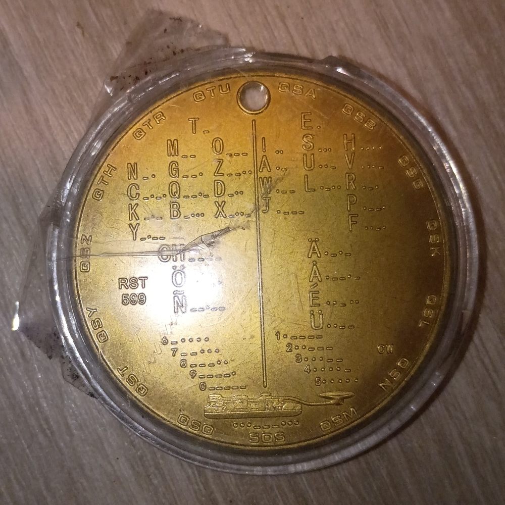 Morse Code Decoder Chart Medal Token